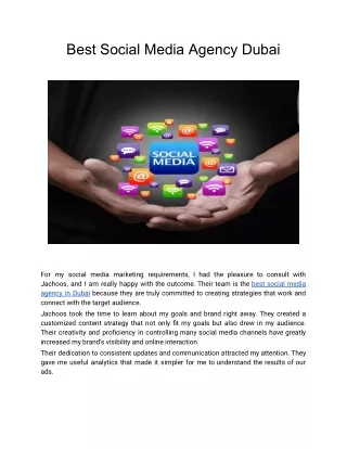 Best Social Media Agency Dubai