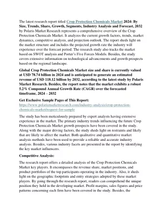 Crop Protection Chemicals Market