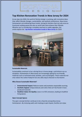 Top Kitchen Renovation Trends in New Jersey for 2024
