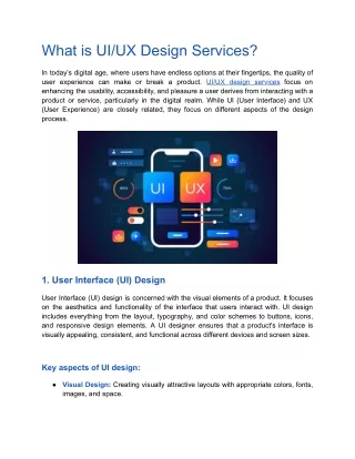 What is UI/UX Design Services?
