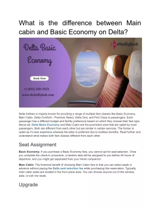 Delta Basic Economy |  1 (855) 559-2323