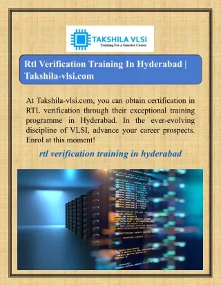 rtl verification training in hyderabad