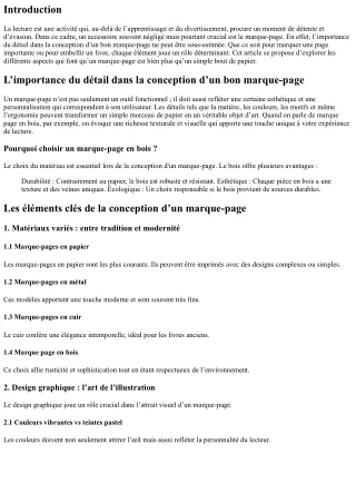 “L’importance du détail dans la conception d’un bon marque-page”