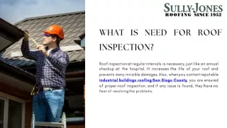What Is Need For Roof Inspection?