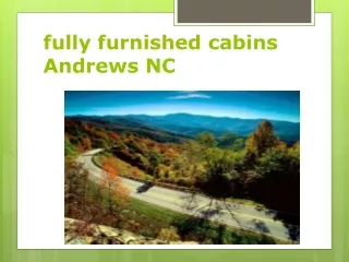 fully furnished cabins Andrews NC