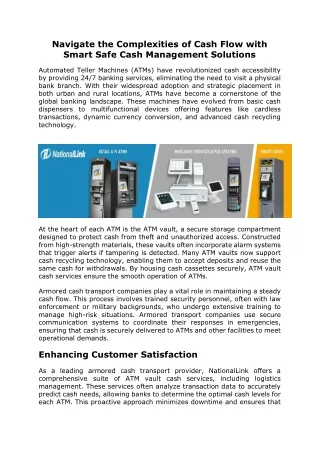 Navigate the Complexities of Cash Flow with Smart Safe Cash Management Solutions
