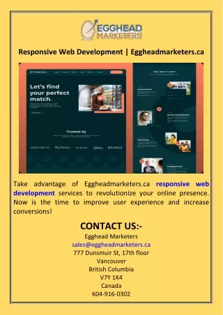 Responsive Web Development  Eggheadmarketers.ca