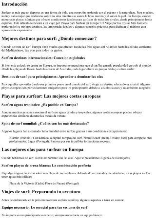 Playas para Surfear en Europa: Un Viaje por las Costas Más Icónicas