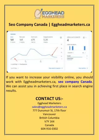 Seo Company Canada  Eggheadmarketers.ca