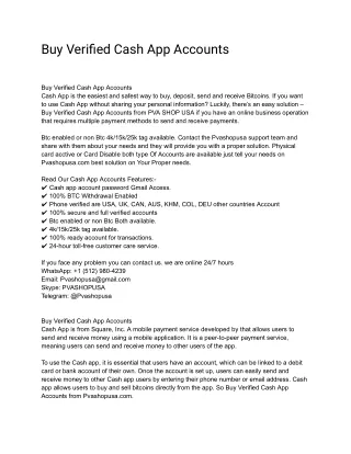 Buy Verified Cash App Accounts