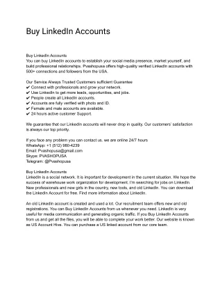 Buy LinkedIn Accounts