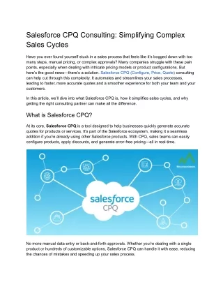 Salesforce CPQ Consulting_ Simplifying Complex Sales Cycles