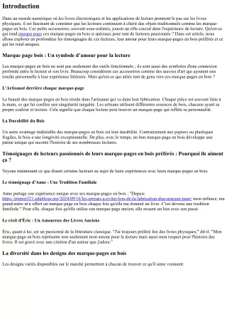 Témoignages de lecteurs passionnés de leurs marque-pages en bois préférés