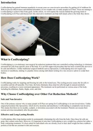 See Why So Many People are Turning to CoolSculpting in El Paso, Texas