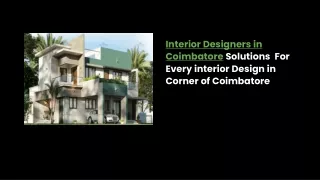 Interior Designers in Coimbatore Solutions  For Every interior Design in Corner of Coimbatore