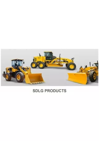 SDLG Excavators, Graders & Wheel Loaders | PAL Infra