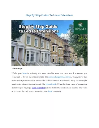 Step By Step Guide To Lease Extensions