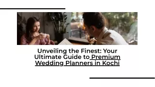 Best Premium Wedding Planners in Kochi for a Grand Celebration