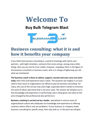 Business consulting: what it is and how it benefits your company