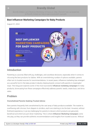 Best Influencer Marketing Campaigns for Baby Products