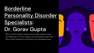 Borderline Personality Disorder Specialists