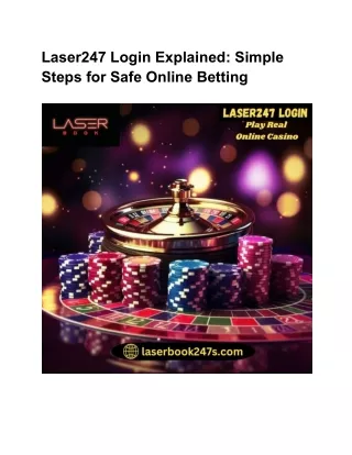 Laser247 Login Explained_ Simple Steps for Safe Online Betting