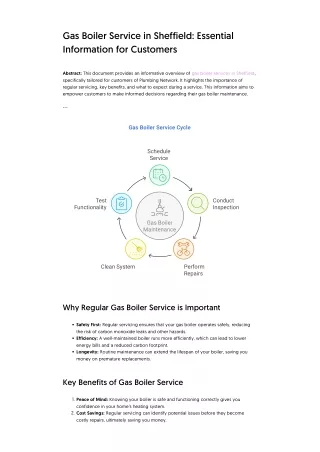 Gas Boiler Service in Sheffield: Essential Information for Customers