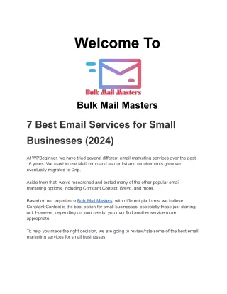 7 Best Email Services for Small Businesses (2024)