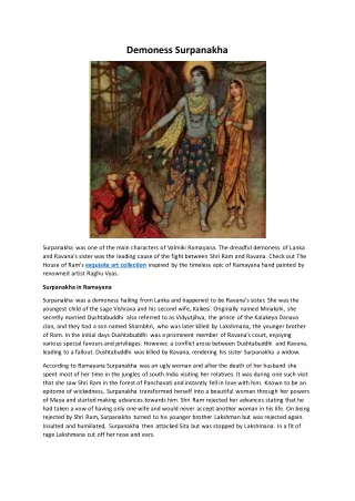 Demoness Surpanakha