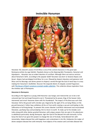 Invincible Hanuman