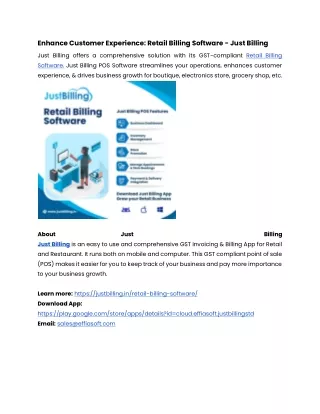 Retail Billing Software