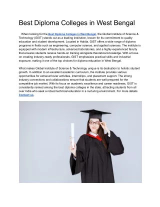Best Diploma Colleges in West Bengal