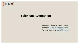 Selenium Automation Training in Hyderabad