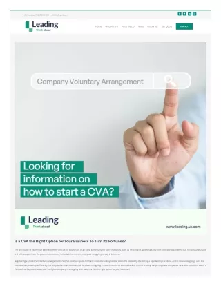 Is a CVA the Right Option for Your Business To Turn Its Fortunes?