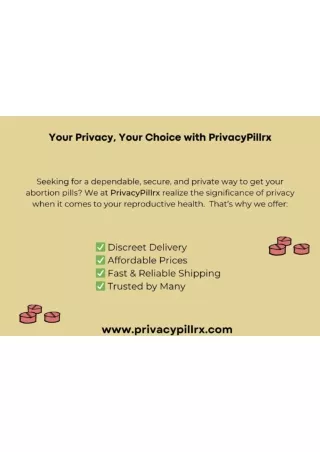 Promotional Your Privacy, Your Choice with PrivacyPillrx