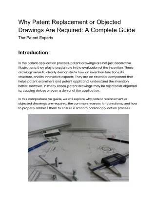 Why Patent Replacement or Objected Drawings Are Required: A Complete Guide