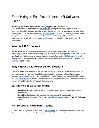 From Hiring to Exit_ Your Ultimate HR Software Guide