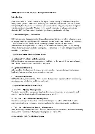 iso certification in chennai