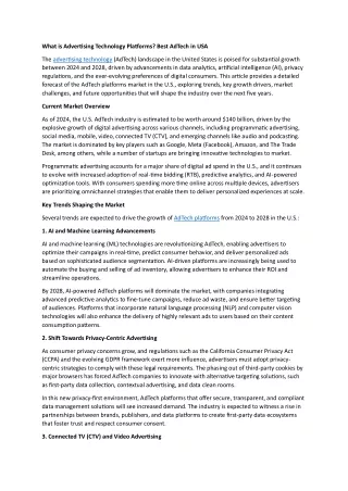 How AI and Privacy Regulations Will Drive U.S. AdTech Growth by 2028