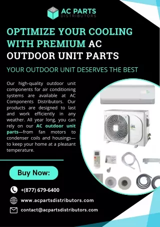 Optimize Your Cooling with Premium AC Outdoor Unit Parts