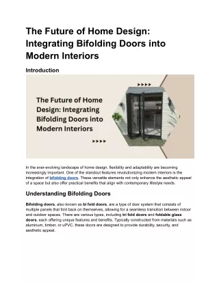 The Future of Home Design_ Integrating Bifolding Doors into Modern Interiors