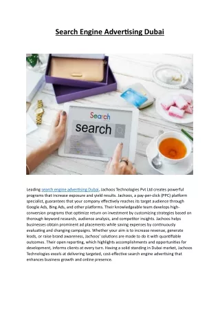 Search Engine Advertising Dubai