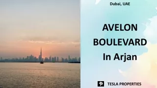 AVELON BOULEVARD In Arjan By Tesla Properties a Real Estate Company In Dubai