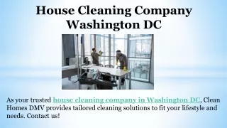 House Cleaning Company Washington DC