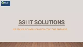 Expert Cyber Security Consultant | SSI IT Solutions | Protect Your Business Toda