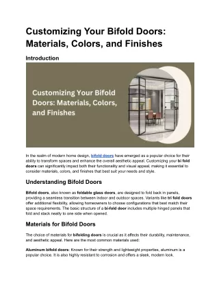 Customizing Your Bifold Doors_ Materials, Colors, and Finishes