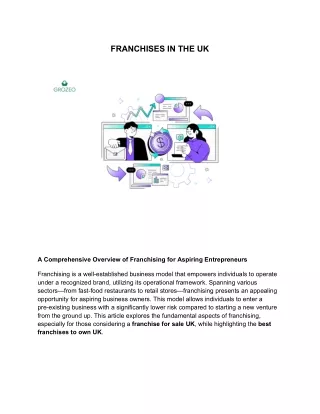 FRANCHISES IN THE UK