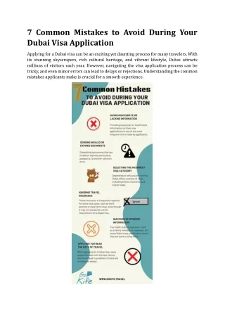 7 Common Mistakes to Avoid During Your Dubai Visa Application