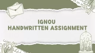 IGNOU Handwritten Assignment