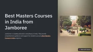 Top Master's Courses in India: Elevate Your Career with Specialized Education